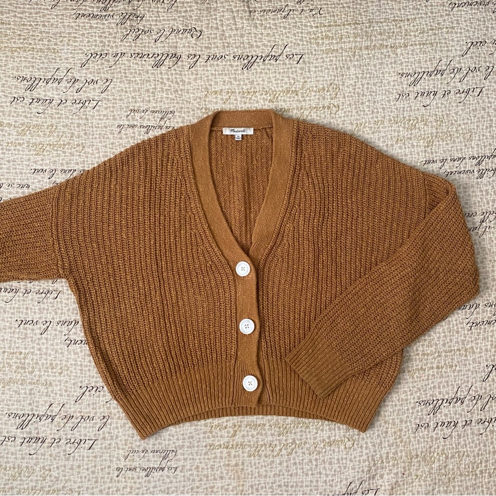 Madewell Greywood Crop Cardigan Sweater